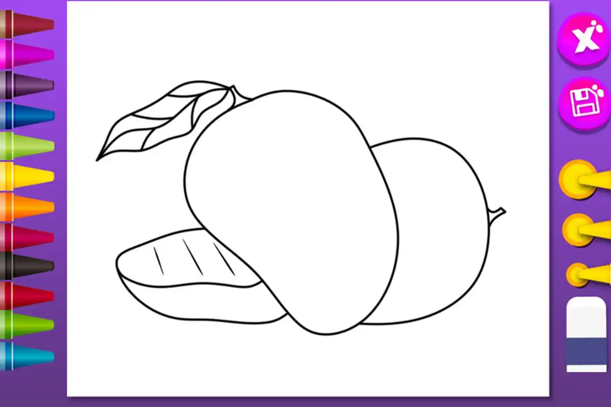 Play Fruit Line Draw Coloring Games  - Learn to draw