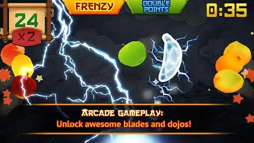 Play Fruit Ninja Classic as an online game Fruit Ninja Classic with UptoPlay
