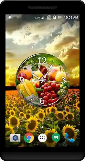 Play Fruits Clock Live Wallpaper
