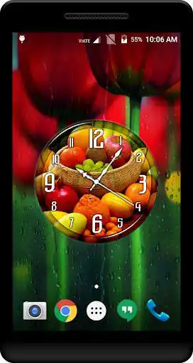Play Fruits Clock Live Wallpaper