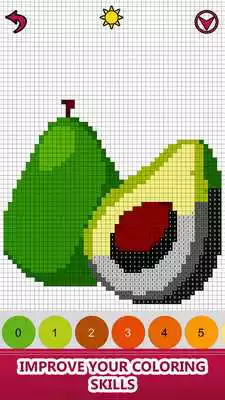 Play Fruits Color by Number - Pixel Paint, Number Draw