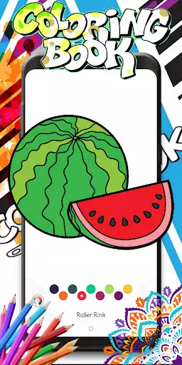 Play Fruits Coloring Book as an online game Fruits Coloring Book with UptoPlay