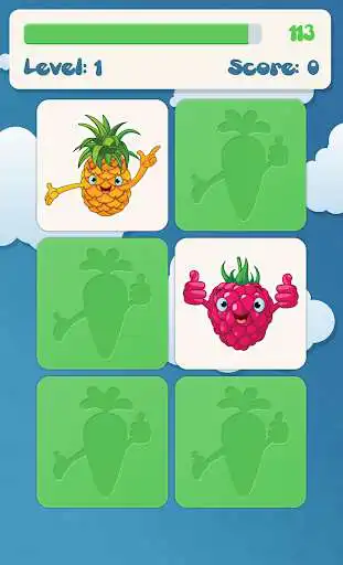 Play Fruits Memory Game for kids as an online game Fruits Memory Game for kids with UptoPlay