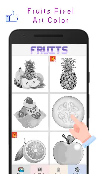 Play Fruits Pixel Art Color  and enjoy Fruits Pixel Art Color with UptoPlay