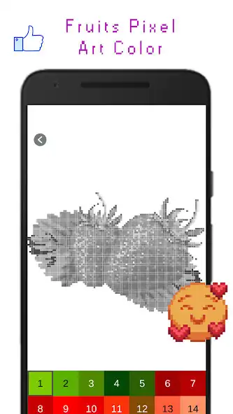 Play Fruits Pixel Art Color as an online game Fruits Pixel Art Color with UptoPlay