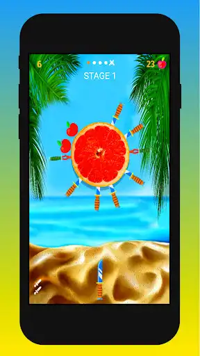 Play Fruity hit - Throw Knife game  and enjoy Fruity hit - Throw Knife game with UptoPlay