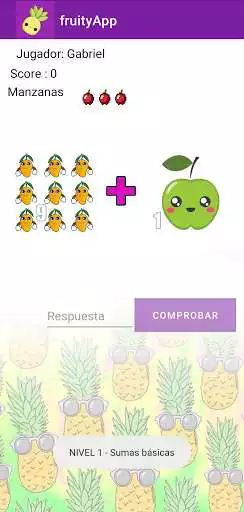 Play Frutita aprende a sumar facil as an online game Frutita aprende a sumar facil with UptoPlay