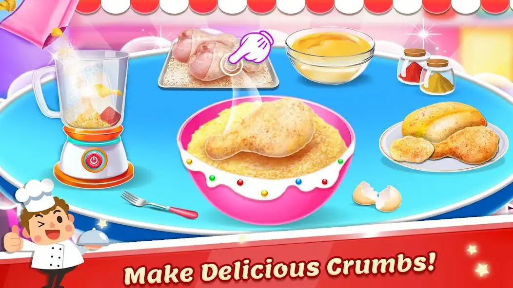 Play Fry Chicken Maker-Cooking Game as an online game Fry Chicken Maker-Cooking Game with UptoPlay