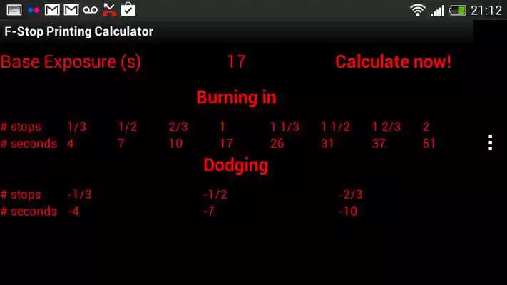 Play f-Stop Print Calculator
