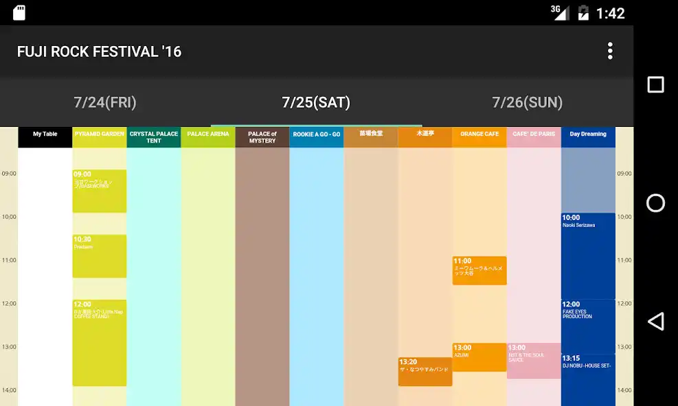 Play タイムテーブル:FUJI ROCK FESTIVAL 16 as an online game タイムテーブル:FUJI ROCK FESTIVAL 16 with UptoPlay
