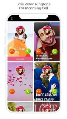 Play Full Screen Love Video Ringtone For Incoming Call