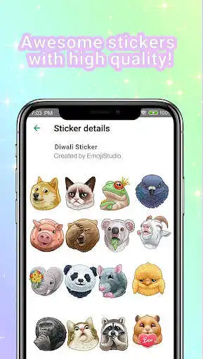 Play Funny Animal Stickers - Add to Chats App (Free) as an online game Funny Animal Stickers - Add to Chats App (Free) with UptoPlay