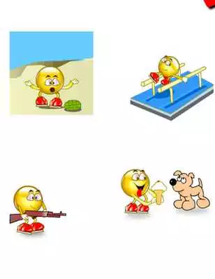 Play funny animated smiley for chat