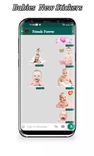 Play Funny Baby Sticker For WA as an online game Funny Baby Sticker For WA with UptoPlay