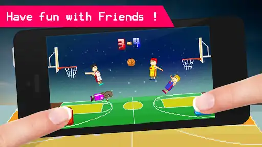 Play Funny Basketball - 2 Player as an online game Funny Basketball - 2 Player with UptoPlay