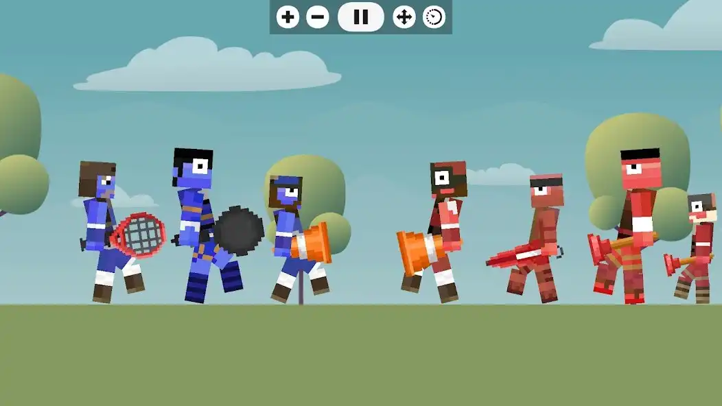 Play Funny Battle Playground 2D as an online game Funny Battle Playground 2D with UptoPlay