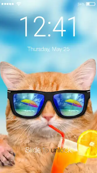 Play Funny Cat Kitty Cute Theme Screen Lock  and enjoy Funny Cat Kitty Cute Theme Screen Lock with UptoPlay