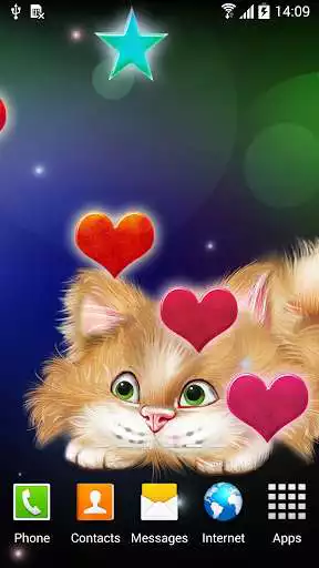 Play Funny Cat Live Wallpaper as an online game Funny Cat Live Wallpaper with UptoPlay