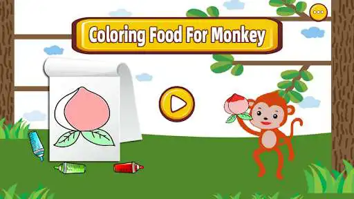 Play Funny Drawing Game - Coloring food for monkey  and enjoy Funny Drawing Game - Coloring food for monkey with UptoPlay