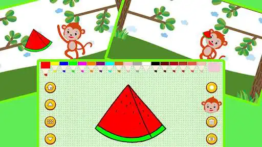 Play Funny Drawing Game - Coloring food for monkey as an online game Funny Drawing Game - Coloring food for monkey with UptoPlay