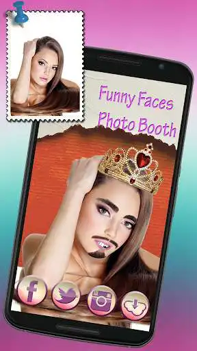 Play Funny Faces Photo Booth as an online game Funny Faces Photo Booth with UptoPlay
