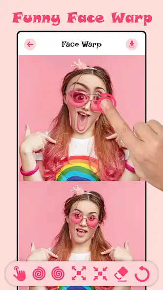 Play Funny Face Warp: Face Changer  and enjoy Funny Face Warp: Face Changer with UptoPlay