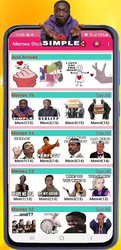 Play Funny Memes Stickers For WAStickerApps as an online game Funny Memes Stickers For WAStickerApps with UptoPlay