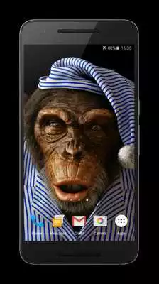 Play Funny Monkey 3D Live Wallpaper