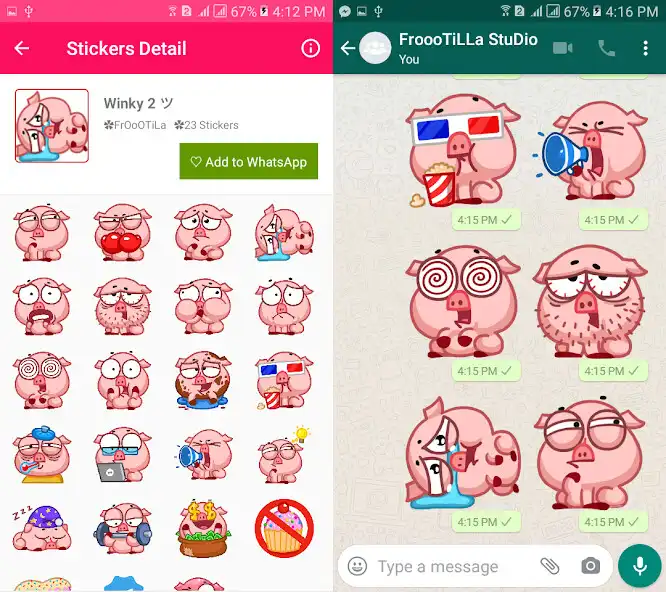 Play Funny Pig Stickers WAStickers  and enjoy Funny Pig Stickers WAStickers with UptoPlay