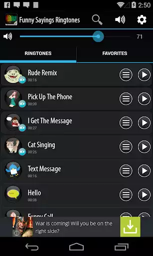 Play Funny Sayings Ringtones