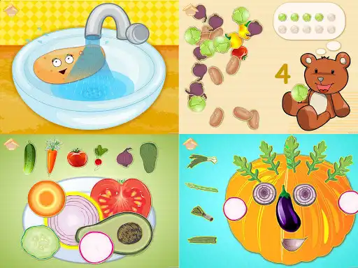 Play Funny Veggies! Kids games for girls, boys, babies  and enjoy Funny Veggies! Kids games for girls, boys, babies with UptoPlay