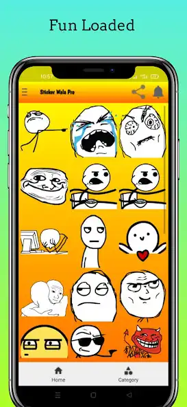 Play Funny Whatsapp Stickers 2022 as an online game Funny Whatsapp Stickers 2022 with UptoPlay