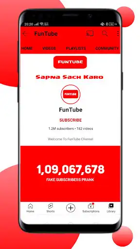 Play FunTube -Fake Subscriber Prank as an online game FunTube -Fake Subscriber Prank with UptoPlay