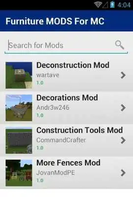 Play Furniture MODS For MC