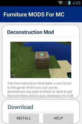 Play Furniture MODS For MC