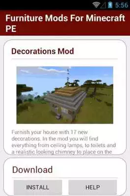 Play Furniture Mods For MinecraftPE