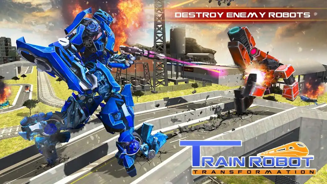 Play Futuristic Euro Train Transformation Robot War 3D  and enjoy Futuristic Euro Train Transformation Robot War 3D with UptoPlay