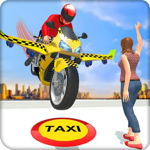 Play Futuristic Flying Bike Taxi Simulator Driver APK