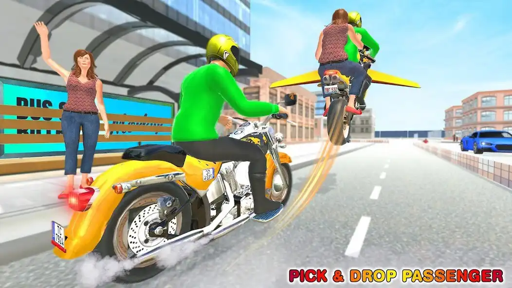 Play Futuristic Flying Bike Taxi Simulator Driver  and enjoy Futuristic Flying Bike Taxi Simulator Driver with UptoPlay