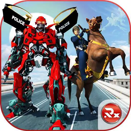 Free play online Futuristic Flying Car: US Police Robot Transform  APK