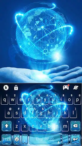 Play Futuristic Globe Tech Keyboard Theme as an online game Futuristic Globe Tech Keyboard Theme with UptoPlay