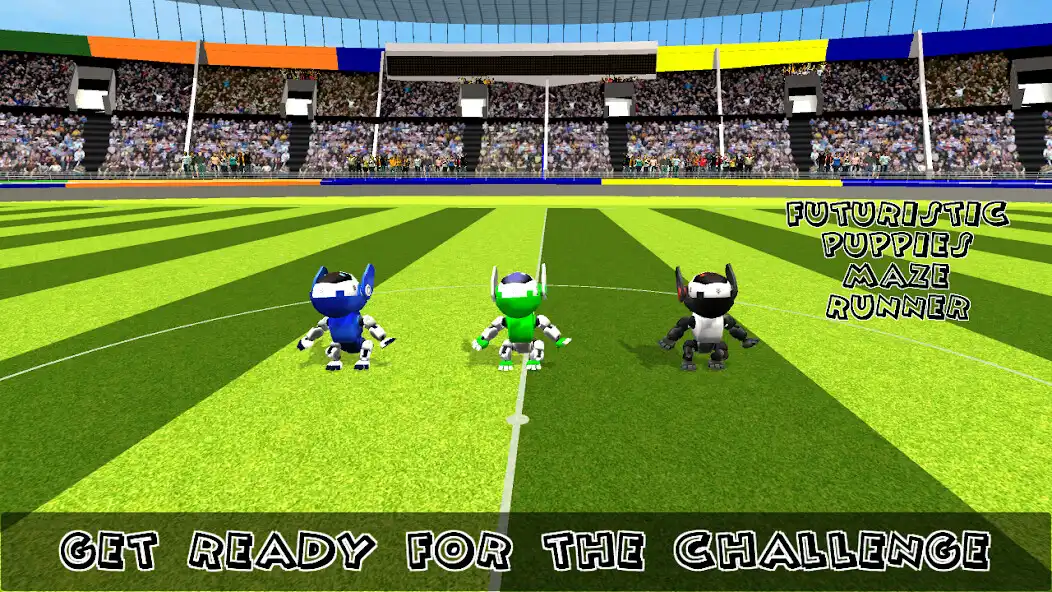 Play Futuristic Puppy Maze Run Simulator as an online game Futuristic Puppy Maze Run Simulator with UptoPlay