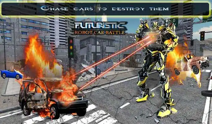 Play Futuristic Robot Car Battle