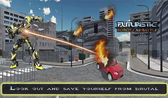 Play Futuristic Robot Car Battle