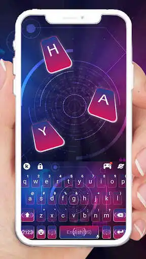 Play Futuristic Tech Keyboard Theme  and enjoy Futuristic Tech Keyboard Theme with UptoPlay