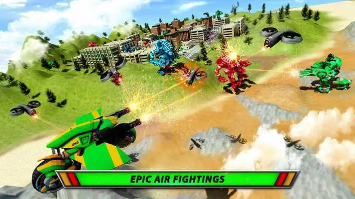 Play Futuristic War Robot Bike