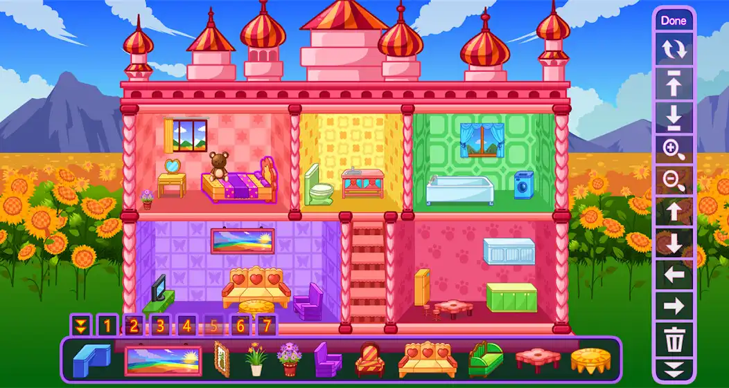Play Fz Princesss Dollhouse Decoration as an online game Fz Princesss Dollhouse Decoration with UptoPlay