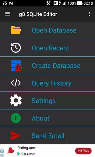 Play APK g8 SQLite Editor  and enjoy g8 SQLite Editor with UptoPlay com.gevge.g8.sqlite_editor