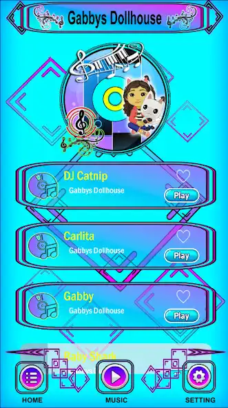 Play Gabbys dollhouse Piano Tiles  and enjoy Gabbys dollhouse Piano Tiles with UptoPlay