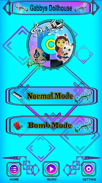 Play Gabbys dollhouse Piano Tiles as an online game Gabbys dollhouse Piano Tiles with UptoPlay